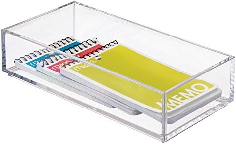 iDesign Clarity Plastic Drawer Organizer for Vanity, Countertop, Bathroom, Kitchen and Cabinet Storage, 8" x 4" x 2", Clear - Image 4