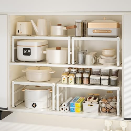 Expandable Kitchen Organizer Shelf, Cabinet Countertop Shelves - Image 4