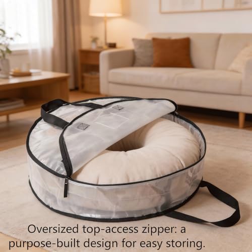 Hayoulabo 4 Pack Clear Christmas Wreath Storage Bags 24 Inch - Waterproof Wreath Container with Dual Zipper and Reinforced Handles for Artificial Wreath, Garland and Holiday Decor Organization - Image 5