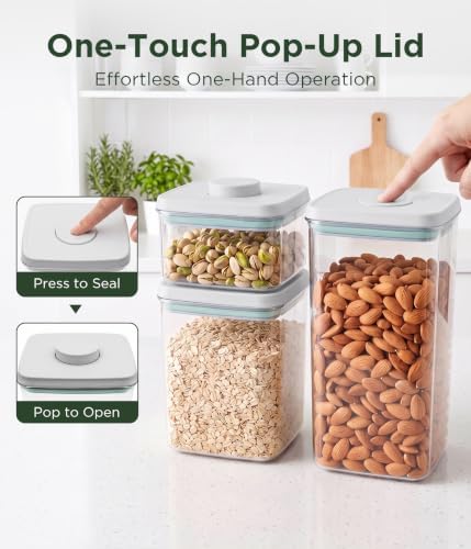 Airtight Food Storage Containers Set with Lids, 6 pcs, White 7L/236oz - Image 2