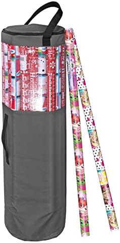 Wrapping Paper Storage Bag | Wrapping Paper Organizer Under Bed for Storing Multiple Rolls of Gift Wrap, 42” Length Container Constructed of Durable 600D Oxford Material (Gray) - Image 3