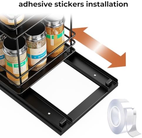 Mystozer Pull Out Spice Rack Organizer for Cabinet, Slide Out Spice Racks - Image 6