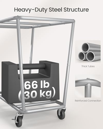 SONGMICS 2-Section Laundry Basket with Wheels, 50.2 Gallons (190 L) Hamper - Image 4