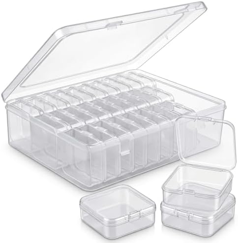 Bead Organizer Box,Mini Clear Plastic Storage Containers Boxes for Bracelet Making DIY Jewelry Craft Nail beads and smll items (white) by Unknown