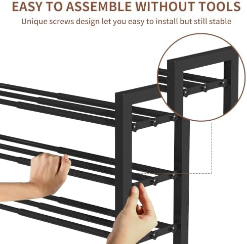 Expandable Shoe Rack, Heavy Duty Metal Shoe Organizer for Closet - Image 5