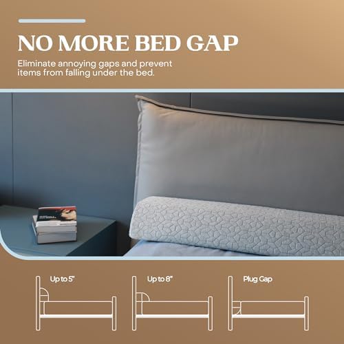 FeelAtHome King Bed Gap Filler, 0-8" Adjustable Headboard Wedge Pillow - Image 2