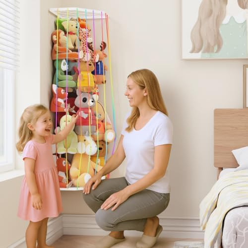 BBLIKE Stuffed Animal Storage, Corner Plush Toy Organizer with Hardware - Image 6
