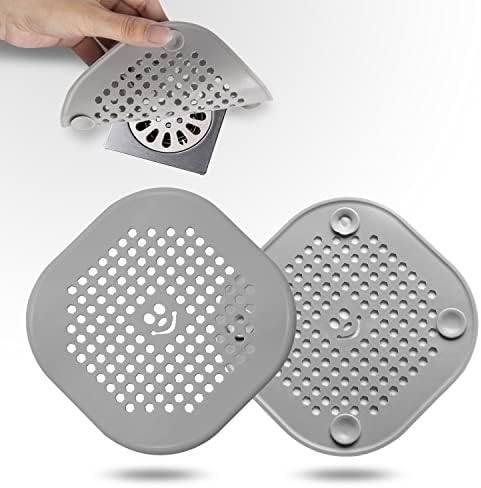 2 Pack Drain Hair Catcher Silicone Drain Cover Hair Stopper with Suction Cup for Shower Kitchen Bathroom Light Purple - Image 6