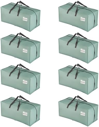 VENO 8 Pack Heavy Duty Moving Bags with Backpack Straps, Zippers & Handles, Extra Large Packing Bags for College Dorm Essentials, Moving Supplies Alternative to Cardboard Moving Boxes by Veno