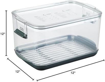 Progressive International Prepworks ProKeeper Food Fresh Produce Storage Container Set, 5- Piece, Clear Containers with Gray Sealed Tight Lids - Image 5