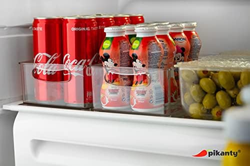 Pikanty Clear Refrigerator Organizer Bin with Handles — 15 Inch Stackable Fridge and Pantry Storage Container for Snacks, Produce, Cans, Yogurt, Condiments, Dishwasher and Freezer Safe, Made in USA - Image 6