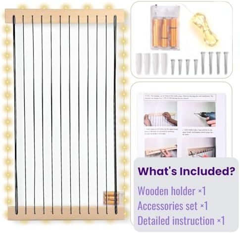 Stuffed Animal Storage Wood Soft Toy Storage for Kids Room，Wall Mount Door Hanging Stuffed Animal Toy Organizer Shelf for Nursery Play Room White with LED Coil -Patent - Image 7