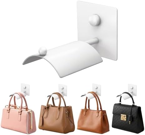 Wall Mounted Purse Organizer for Closet, Purse Hanger for Bedroom, White by HOGARCOSAS