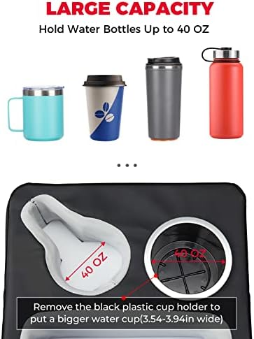 KEMIMOTO Couch Cup Holder Couch Tray Sofa Cup Holder PU Leather Anti-Slip & Spill-Proof Bed Caddy Organizer Sofa Tray for Drinks, Snacks, Remotes, Cell Phones - Image 2