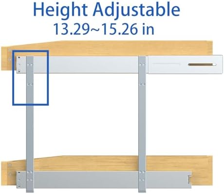 2 Tier Pull Out Cabinet Organizer, 20"W x 21"D Solid Wood Heavy-Duty Base Bottom Assembly Slide out Drawer Shel Cabinet Organization for Kitchen, Pantry, Bathroom - Image 3