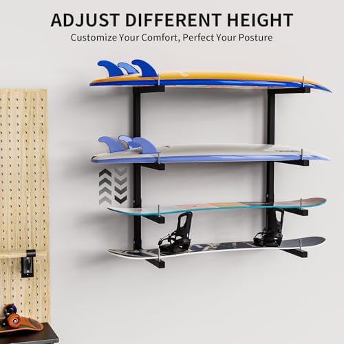 Lumber Storage Rack Wall Mount, Foldable 4-Level Wood Storage Rack - Image 6