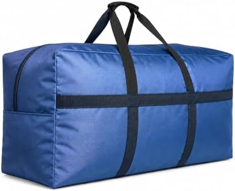 Extra Large Duffle Bag for Travel, Big XL Oversized Foldable Storage Bags with Reinforced Handles & Lockable Zipper - Blue, 330L by HaoHakka
