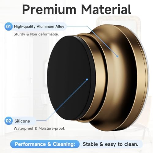 2PCS Door Stoppers for Wall, 1.65 in Door Knob Wall Protector, Bronze - Image 6