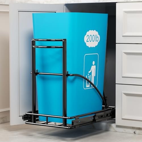 Under Sink Trash Can Pull Out, Fits 7-13 Gal/50 Qt Bins by AMENER
