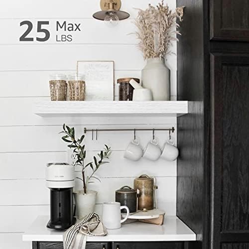 QEEIG Bathroom Floating Shelves for Wall (White, Set of 2, 15.7") - Image 4