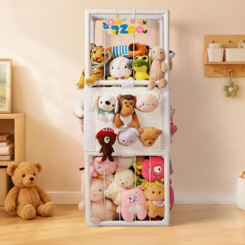 Stuffed Animal Storage Zoo Holder Space Save, PVC Stuffed Animal Organizer - Image 2