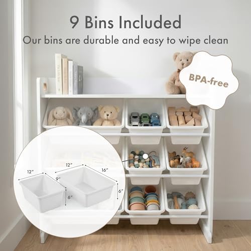 Humble Crew Kids Toy Organizer with Display Shelf, 9 Bins, 3 Tier Storage - Image 4