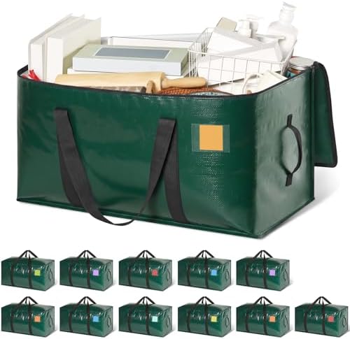 Moving Bags Heavy Duty Extra Large 110LB Storage Bags,12 Pack-Green by Unknown