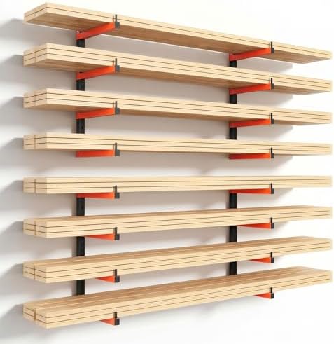 Housolution 4-Level Lumber Storage Rack - 4 Pack Holds Up 400LBS by Housolution