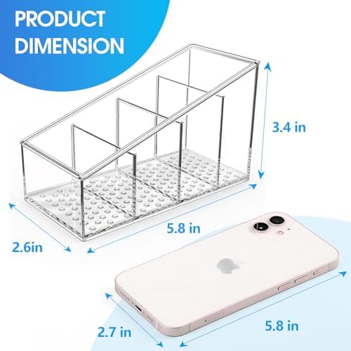 MaxGear Remote Control Holder Clear TV Remote control Storage Organizer Small Plastic Caddy for Home, 1 Pack - Image 3