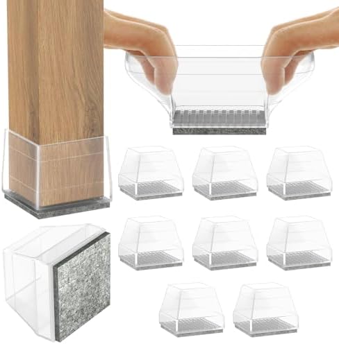 Square Chair Leg Protectors for Hardwood Floors. by ComeHomeWithMe