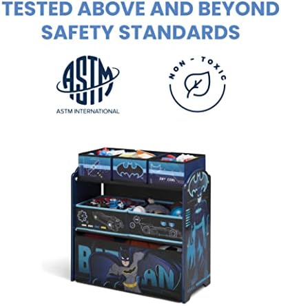 Delta Children Design & Store 6 Bin Toy Storage Organizer, Batman - Image 3