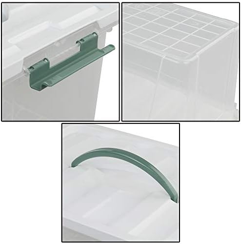 Jekiyo Clear Latching Box, Plastic Storage Bin, 2 Packs(6 Quart&14 Quart) - Image 5