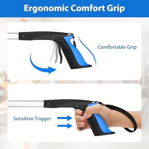 Grabber Reacher Tool 36 Inch, Foldable Grabber with Anti-Slip 360° Rotating Jaw, Magnetic Tip for Seniors, Heavy Duty Reacher Grabber Pickup Tool for Elderly After Surgery Recovery - Image 3