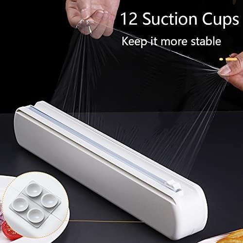 Plastic Wrap Dispenser With Cutter, Reusable Cling Film Dispenser, Cling Wrap Dispenser With Slide Cutter, Also For Aluminum Foil, Tin Foil, Baking Paper (M) - Image 5