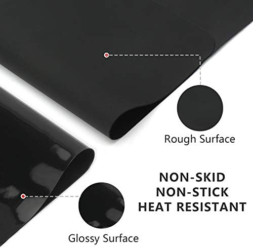 Gartful Silicone Sheets for Crafts, 3PCS Resin Jewelry Casting Molds Mats, Multipurpose Table Cover Placemat, Counter Top Protector Pad, Nonskid Nonstick, Black(15.7 x 11.8 inches) - Image 3