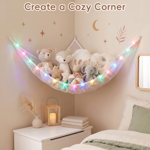 Stuffed Animals Hammock with Remote Control Toy Net Room Decor Storage - Image 2