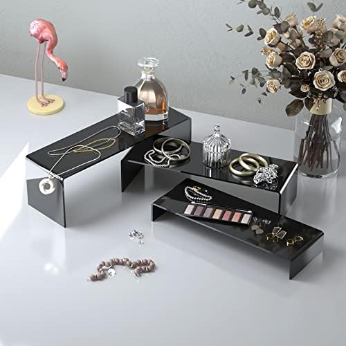 ANDGOO 6Pcs Black Large Acrylic Risers, 2 Set(11.2”L-11.6”L-12”L) - Image 5