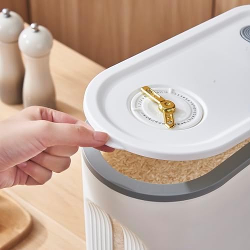 Sooyee 11Lbs Rice Dispenser,Rice Container with Lid - Image 4