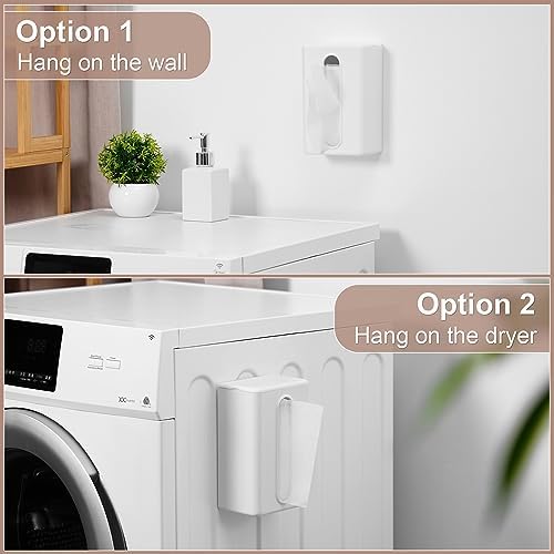 SUBEKYU Magnetic Dryer Sheet Holder Container Dispenser,Plastic,Cream White - Image 4