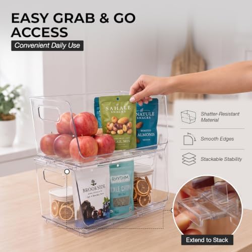 ClearSpace Stackable Storage Bins, Front Pantry Organizer, Small, 6 Pack - Image 6