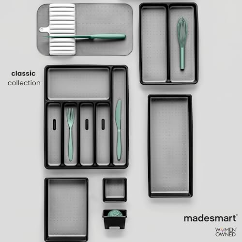 madesmart Classic 3 Bin Drawer Organizer Set, Carbon - Image 5