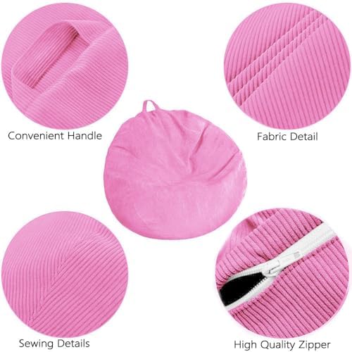 Stuffed Animal Storage Bean Bag Chair Cover (No Filler) Washable - Image 4