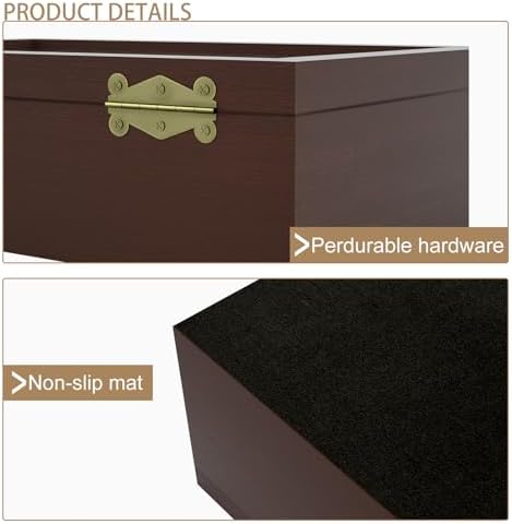 Alsonerbay Wooden Tea Box Organizer with Lid & 8-Compartment, Walnut - Image 6