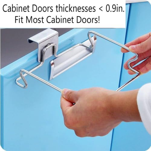 Large Stainless Steel Trash Bag Holder for Kitchen Cabinets Doors and Cupboards, Under Sink, Garbage Bag Dispenser, Kitchen Waste Can, Trash Cans - Image 5