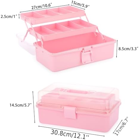 BTSKY 3-Layer Plastic Dividing Storage Box Craft Organizer and Storage - Image 4