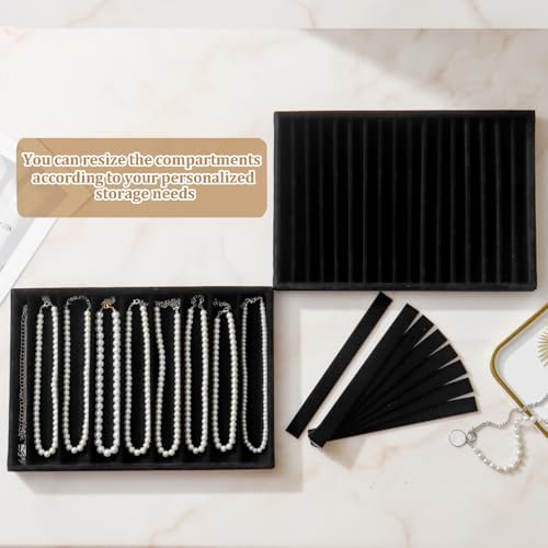 Large Velvet Jewelry Tray Display Drawer Inserts 2 Pack - Image 4
