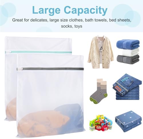 Tenn Well 3Pk 20x23" Mesh Laundry Bags Large Lingerie for Delicates - Image 3