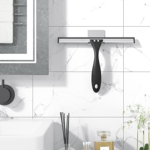 AmazerBath Squeegee for Shower Glass Door, Shower Squeegee for Glass Doors - All-Purpose Squeegee with Hook for Shower Doors, Windows, Mirrors, Tiles and Car Glass, 10 Inches - Image 6