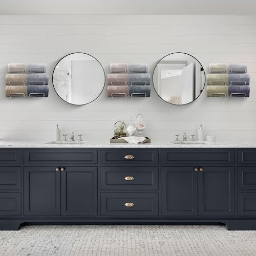 Sorbus Towel Racks for Bathroom, Wall Mounted (4 Pack 12 Towels, Silver) - Image 3