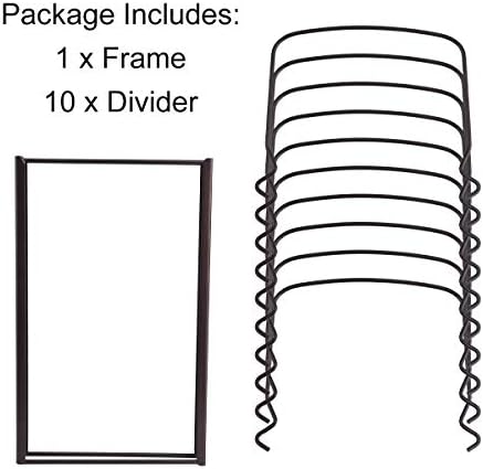 Toplife 10+ Bakeware Organizer Rack for Kitchen Bakeware, Cookware, Dinnerware, Cutting Boards, Plates, Pot and Pan Lids (Brown) - Image 6